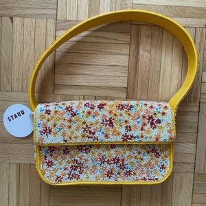 STAUD Tommy beaded soleil floral bag NWT